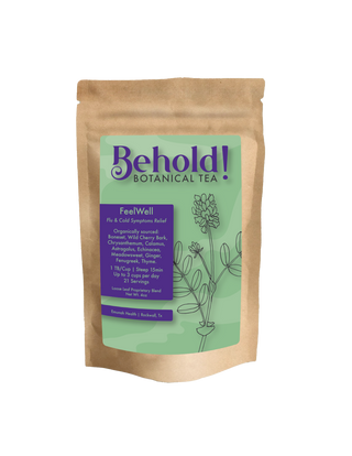 Bag of botanical tea for cold & flu symptom relief