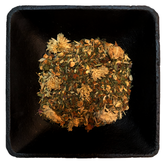 Dried botanicals in cold & flu tea blend