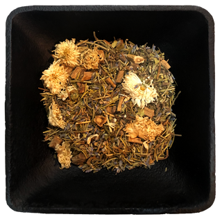 Dried botanicals in stress relief tea blend
