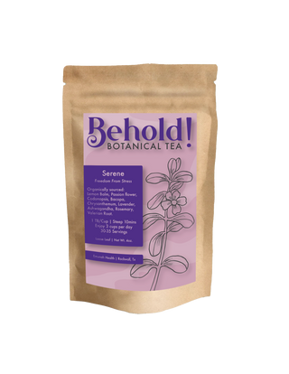 Bag of stress relief botanical tea