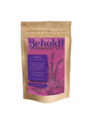 Bag of botanical tea for perimenopause and postmenopause