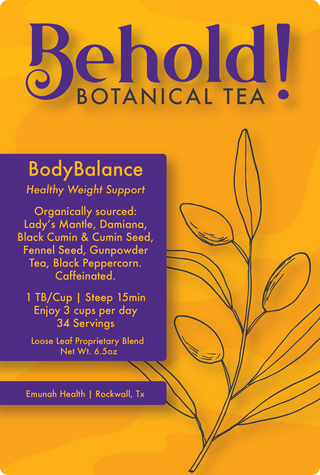 Body Balance organic botanical tea label