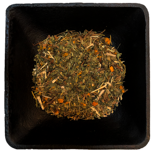 Dried botanicals in cognitive health tea blend