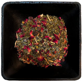 Dried botanicals in depression alleviation tea blend