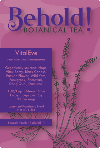 Vital Eve organic botanical tea label